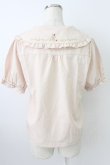 画像2: axes femme POETIQUE / レトロ喫茶刺繍パフ袖ブラウス  ピンクベージュ T-26-03-25-014-AX-BL-SA-ZT (2)