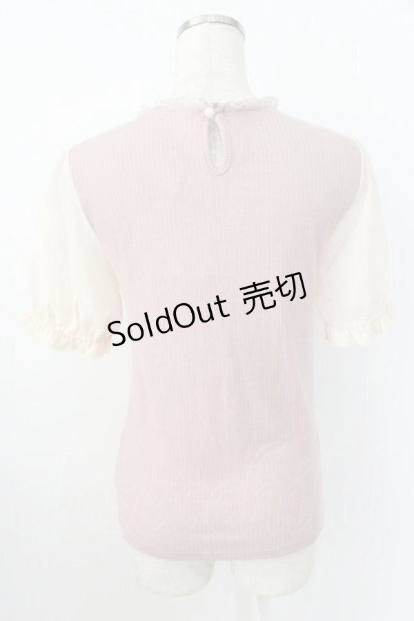 画像2: axes femme POETIQUE / ブーケリボン刺繍リブプルオーバー M アワピンク T-26-03-25-015-AX-TO-SA-ZT (2)