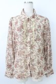 画像1: axes femme / 花Ｘオーナメント柄ブラウス  ベージュ T-26-03-25-017-AX-BL-SA-ZT (1)