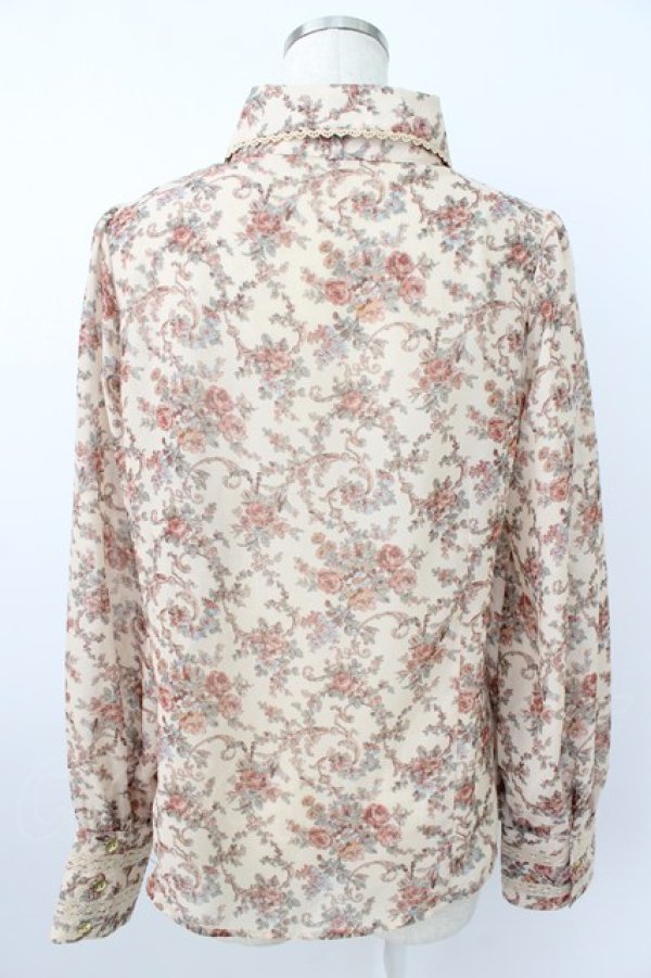 画像2: axes femme / 花Ｘオーナメント柄ブラウス  ベージュ T-26-03-25-017-AX-BL-SA-ZT (2)