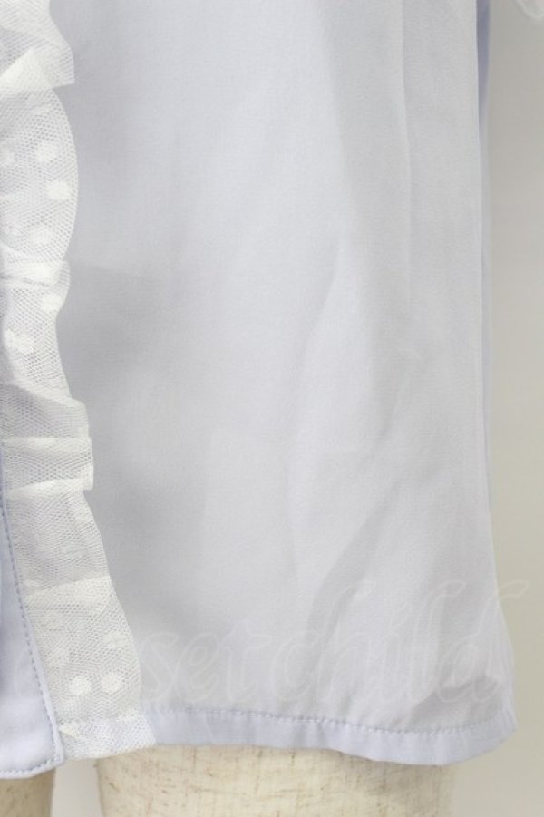 画像5: axes femme kawaii / ドットチュール半袖ブラウス  ラベンダー T-26-03-25-019-AX-BL-SA-ZT (5)