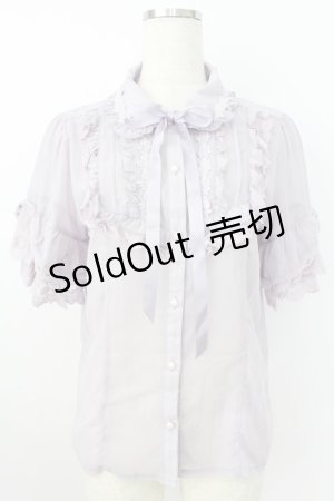 画像: axes femme / シアーフリル丸襟ブラウス  ラベンダー T-26-03-25-021-AX-BL-SA-ZT