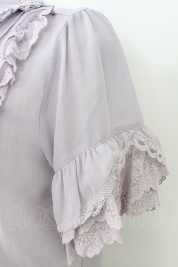 画像3: axes femme / シアーフリル丸襟ブラウス  ラベンダー T-26-03-25-021-AX-BL-SA-ZT (3)