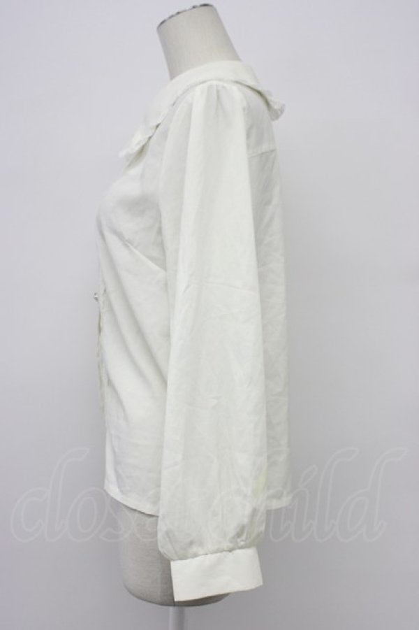 画像3: axes femme POETIQUE / ビジューブローチ付ブラウス M キナリ T-26-03-30-023-AX-BL-SA-ZH (3)