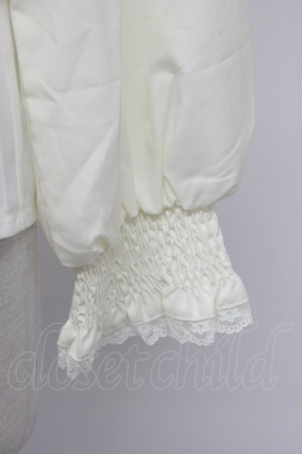 画像4: axes femme POETIQUE / パペトゥリーロゴ刺繍ブラウス  アイボリーＸブラウン T-26-03-30-024-AX-BL-SA-ZH (4)