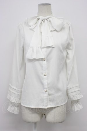 画像: axes femme kawaii / ピンタック袖デザインブラウス  白 T-26-03-30-025-AX-BL-SA-ZT