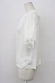 画像3: axes femme kawaii / ドットチュール半袖ブラウス  白 T-26-03-30-026-AX-BL-SA-ZT (3)
