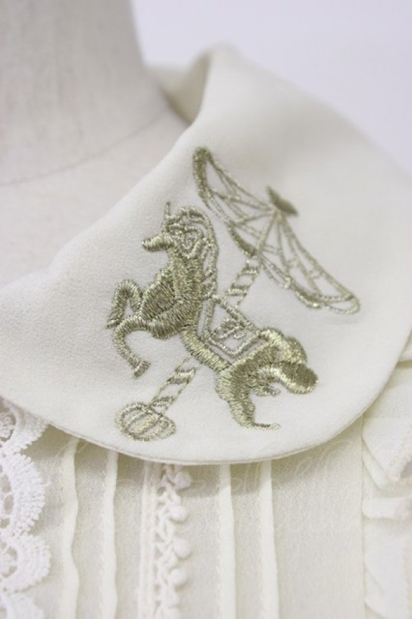 画像6: axes femme POETIQUE / メリーゴーランド刺繍ブラウス  キナリ T-26-03-30-028-AX-BL-SA-ZH (6)