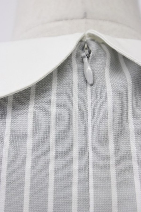 画像4: Ank Rouge / ストライプワンピース  グレーＸ白 T-26-03-30-031-CA-OP-SA-ZT (4)