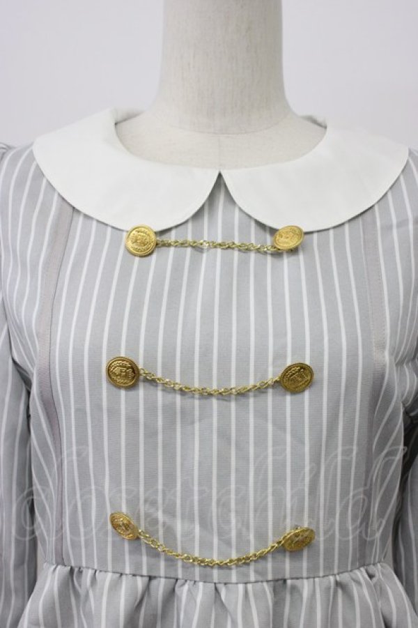 画像5: Ank Rouge / ストライプワンピース  グレーＸ白 T-26-03-30-031-CA-OP-SA-ZT (5)