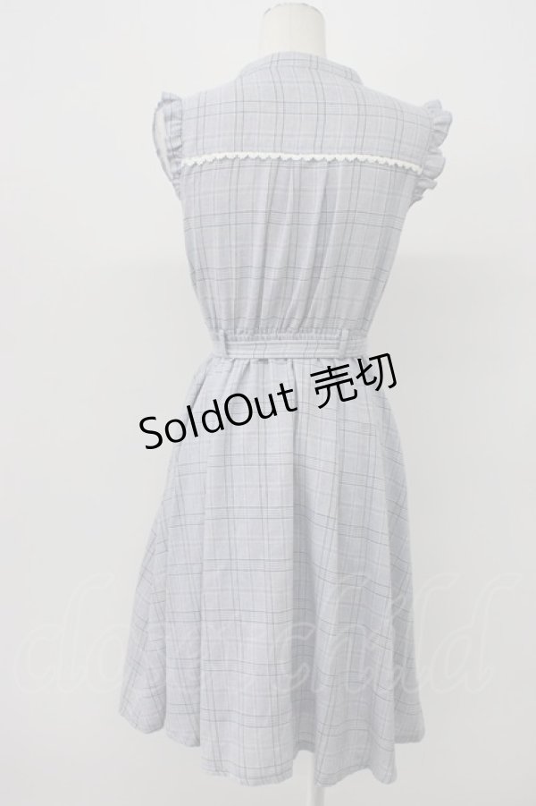 画像2: axes femme / ベルト付チェック柄ワンピース  ラベンダー T-26-03-30-033-AX-OP-SA-ZT (2)