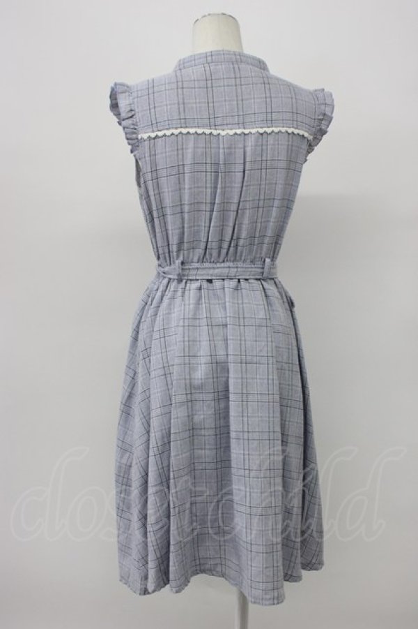 画像2: axes femme / ベルト付チェック柄ワンピース  ラベンダー T-26-03-30-034-AX-OP-SA-ZT (2)