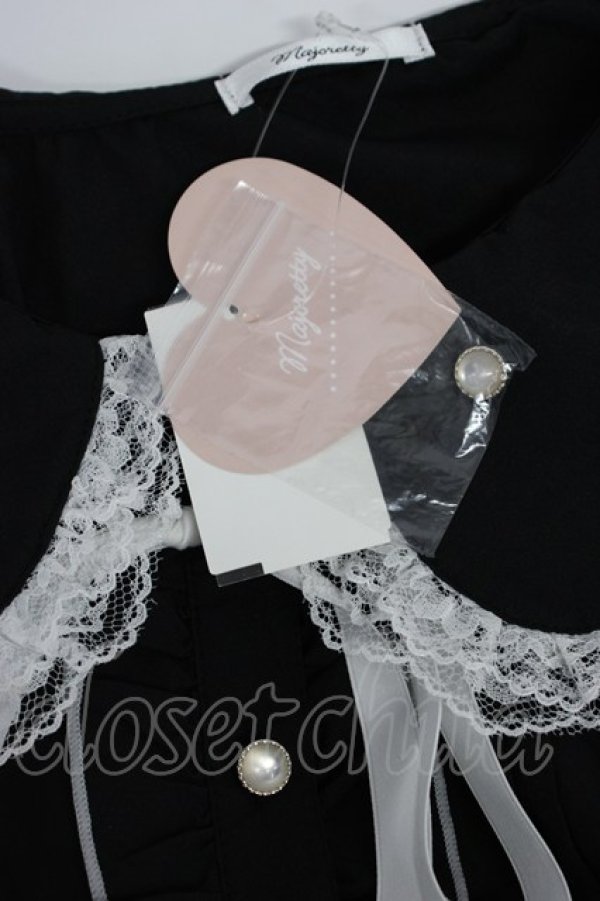 画像5: majoretty / デカエリリボンタイブラウス M 黒 T-26-03-30-035-GO-BL-SA-ZT (5)