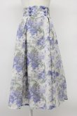 画像1: an another angelus / ダブル釦水彩フラワー柄タックスカート  light blue T-26-03-30-005-CA-SK-SA-ZT (1)