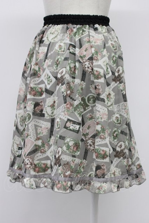 画像2: axes femme / レースコラージュ柄スカート   T-26-03-30-007-AX-SK-SZ-ZT (2)