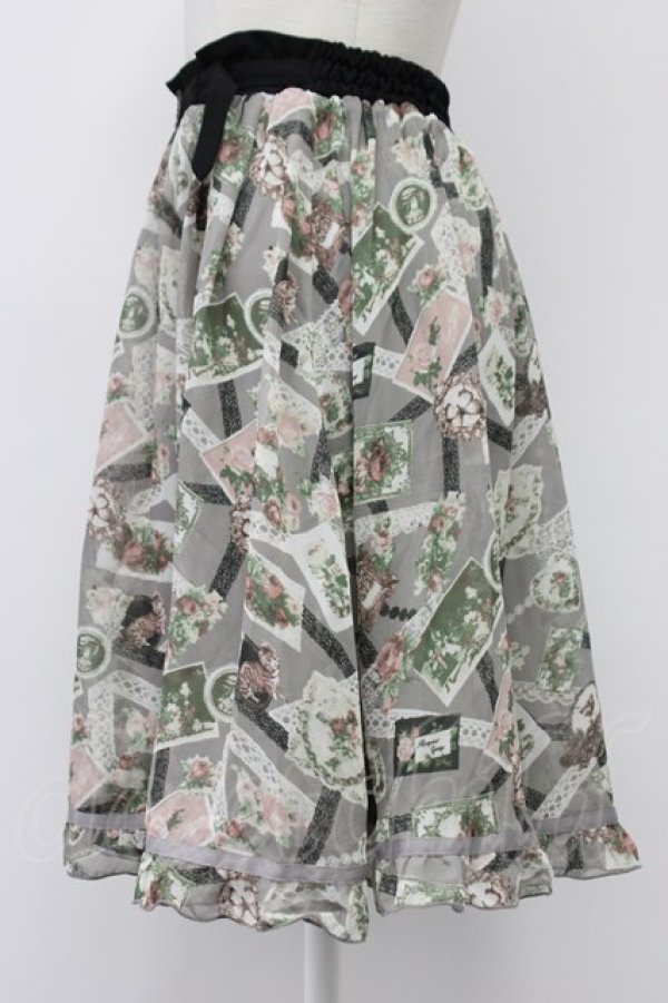 画像3: axes femme / レースコラージュ柄スカート   T-26-03-30-007-AX-SK-SZ-ZT (3)