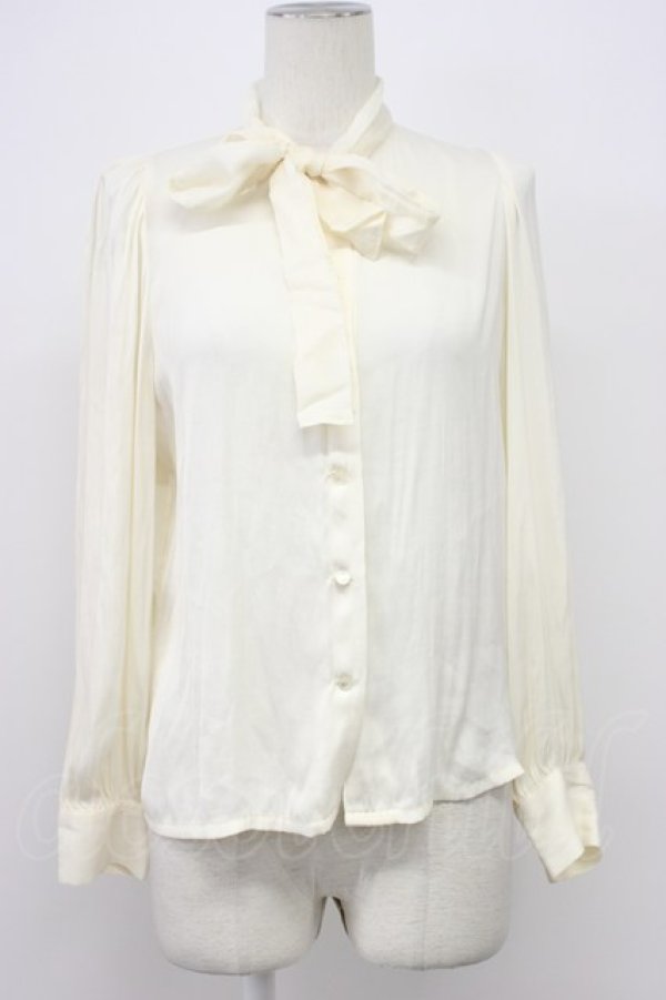 画像1: an another angelus / タイ付きデザインブラウス  アイボリー T-26-03-30-012-CA-BL-SA-ZT (1)