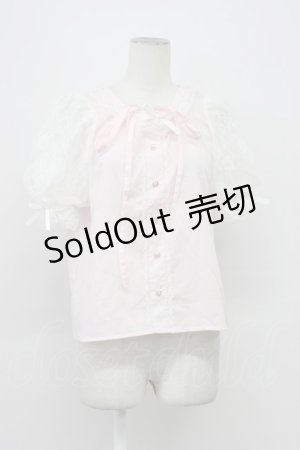 画像: Lovely Tency / 眞白ありすコラボ/TTハンソデチョーカーBL M ピンクＸ白 T-26-03-30-013-GO-BL-SA-ZT