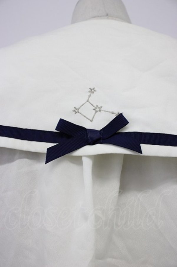 画像3: axes femme POETIQUE / 星座刺繍セーラー襟ブラウス M キナリ T-26-03-30-014-AX-BL-SA-ZH (3)