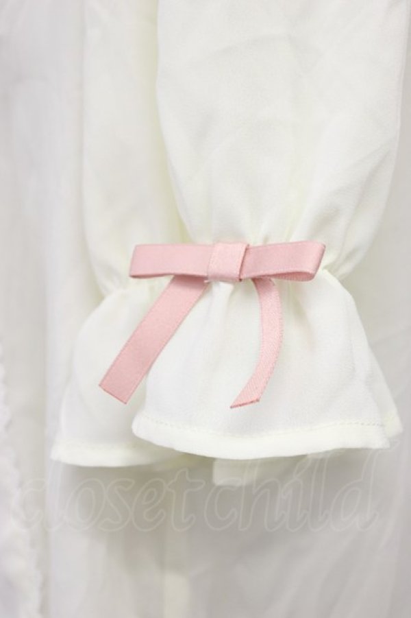 画像4: axes femme kawaii / クマパフェ刺繍ブラウス M キナリ T-26-03-30-015-AX-BL-SA-ZT (4)