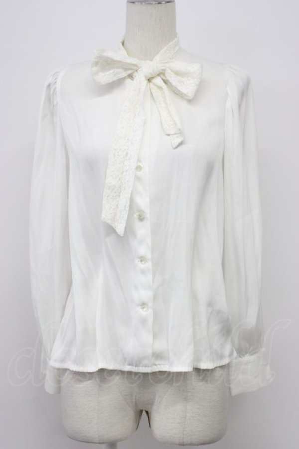 画像1: an another angelus / レースボウタイブラウス  白 T-26-03-30-019-CA-BL-SA-ZT (1)