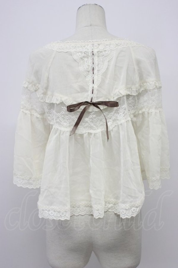 画像2: axes femme / 20th/レース使いケープ  キナリ T-26-03-30-020-AX-TO-SA-ZT (2)