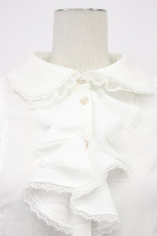 画像5: Secret Honey / フリル長袖ブラウス  白 T-26-03-31-002-CA-BL-SA-ZT (5)