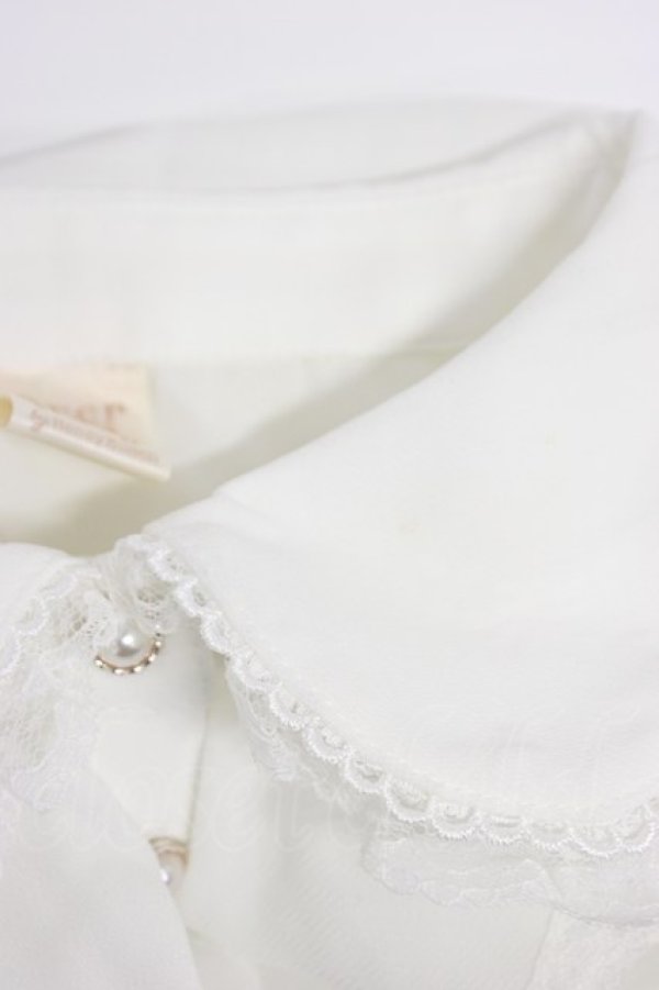 画像6: Secret Honey / フリル長袖ブラウス  白 T-26-03-31-002-CA-BL-SA-ZT (6)