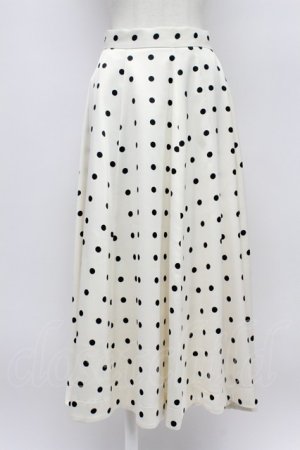 画像: Snidel / ドットスカート  アイボリーＸ黒 T-26-03-31-022-LO-SK-SA-ZT