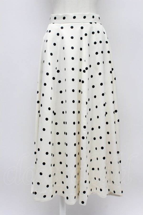 画像1: Snidel / ドットスカート  アイボリーＸ黒 T-26-03-31-022-LO-SK-SA-ZT (1)
