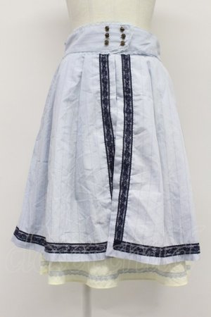 画像: axes femme / ストライプスカート  サックスＸネイビーＸ白 T-26-03-31-025-AX-BL-SA-ZT