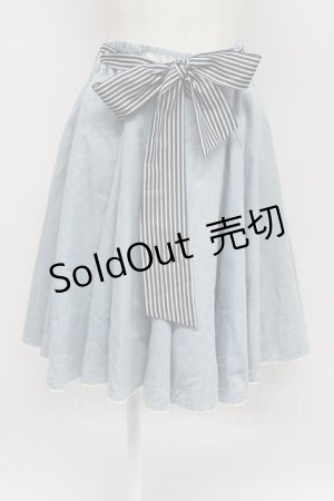 画像: axes femme / デニムスカート  サックス T-26-03-31-026-AX-SK-SZ-ZT