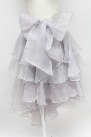 画像: LA BELLE ETUDE / チュール段々スカート  グレー T-26-03-31-029-GO-SK-SA-ZT