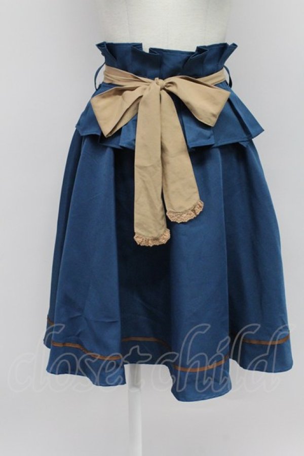 画像1: axes femme POETIQUE / コルセット付きミドルスカート M ブルーグリーン T-26-03-31-032-AX-SK-SA-ZH (1)