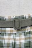 画像4: Fi.n.t / ベルト付きサマーチェックタックスカート F グリーン T-26-03-31-033-CA-SK-SZ-ZT (4)
