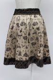 画像2: axes femme / シンデレラ風プリントスカート  ブラウン T-26-03-31-035-AX-SK-SA-ZT (2)