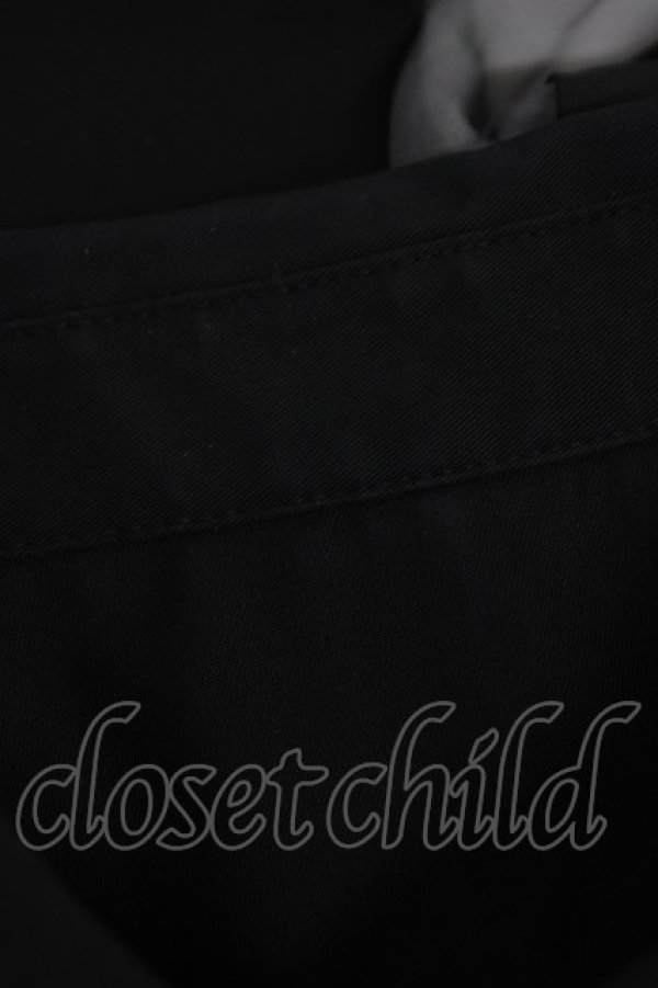 画像7: HARE / シアー切替プリーツシャツ  黒Ｘグレー T-26-03-31-003-LO-BL-SA-ZT (7)