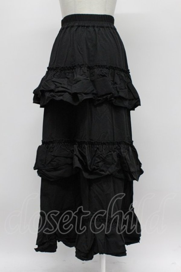 画像2: jouetie / ティアードフリルスカート  黒 T-26-03-31-037-EL-SK-SA-ZT (2)