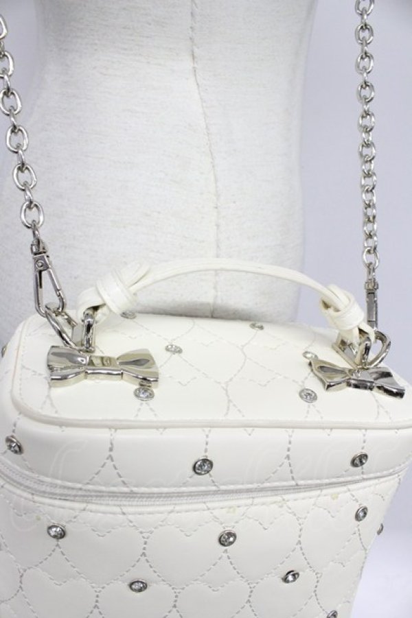 画像3: Me roir / ハートキルティングショルダーバッグ  アイボリーＸシルバー T-26-03-31-041-GO-BG-SA-ZT (3)