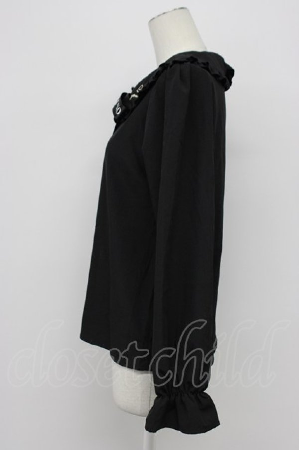 画像3: Leahmatin / クマ柄開襟シャツ  黒ｘ青 T-26-03-31-004-LO-BL-SA-ZT (3)