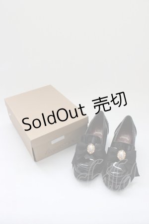 画像: Amavel / パールリボンローファー M 黒 T-26-03-31-045-CA-SH-SA-ZT