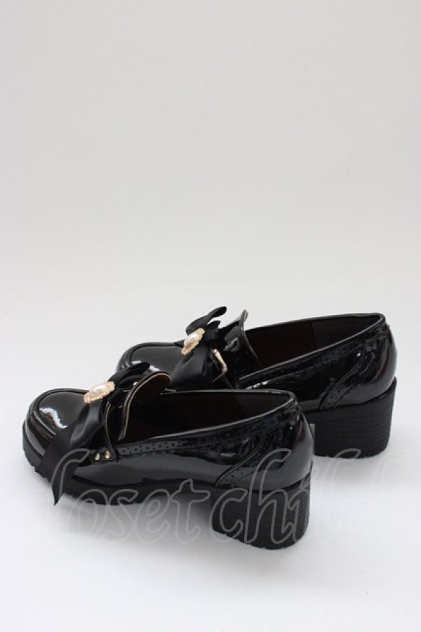 画像3: Amavel / パールリボンローファー M 黒 T-26-03-31-045-CA-SH-SA-ZT (3)