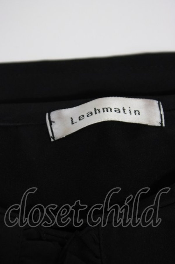 画像7: Leahmatin / クマ柄開襟シャツ  黒ｘ青 T-26-03-31-004-LO-BL-SA-ZT (7)