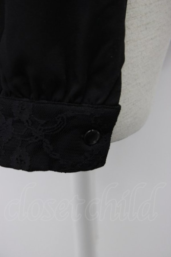 画像4: MA*RS / レース襟フリル長袖ブラウス  黒 T-26-03-31-005-EL-BL-SA-ZT (4)