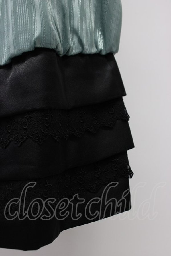 画像5: axes femme / ラメストライプノースリーブワンピース  グリーンＸ黒 T-26-03-31-007-AX-OP-SA-ZT (5)