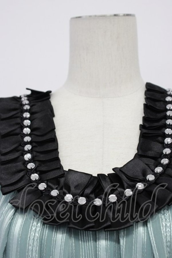 画像6: axes femme / ラメストライプノースリーブワンピース  グリーンＸ黒 T-26-03-31-007-AX-OP-SA-ZT (6)