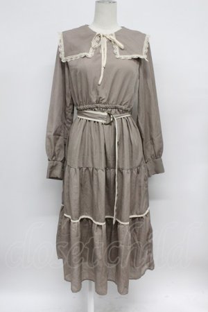 画像: axes femme / セーラー襟ティアードワンピース  ピンク T-26-03-31-008-AX-OP-SA-ZT