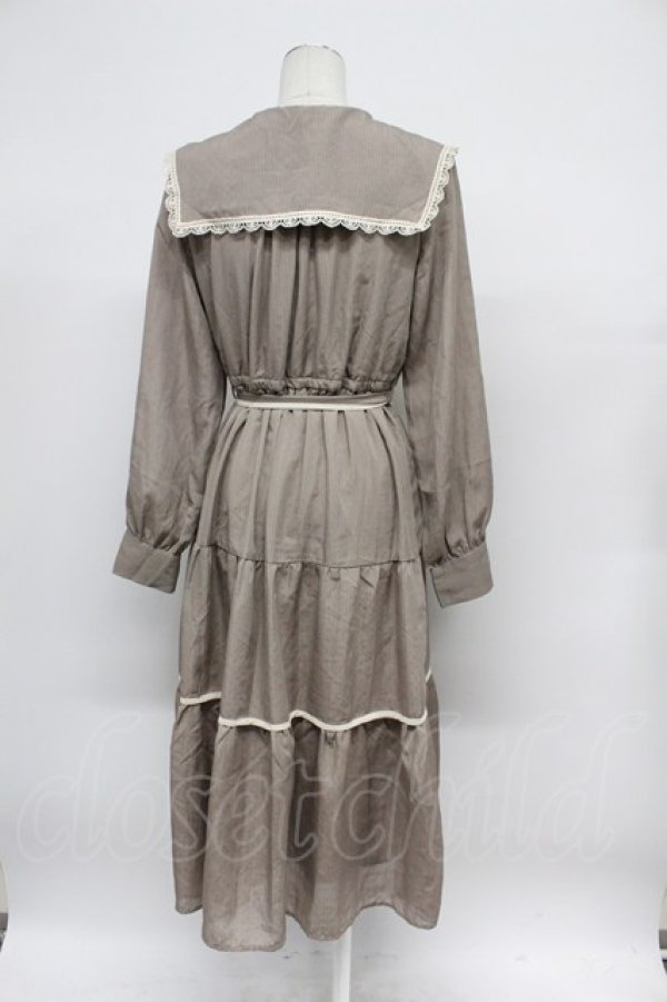 画像2: axes femme / セーラー襟ティアードワンピース  ピンク T-26-03-31-008-AX-OP-SA-ZT (2)