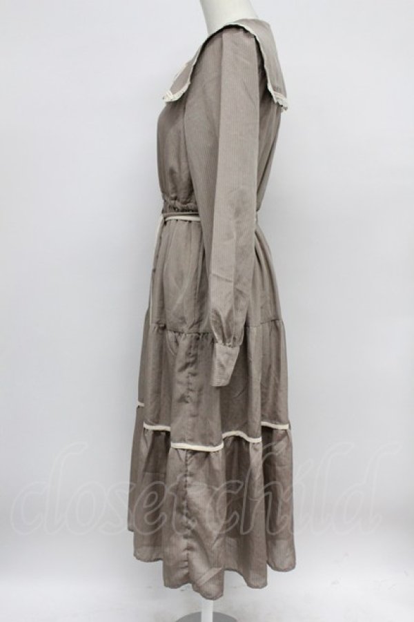 画像3: axes femme / セーラー襟ティアードワンピース  ピンク T-26-03-31-008-AX-OP-SA-ZT (3)