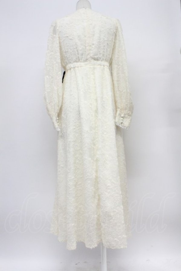 画像2: Me roir / レースリボンロングワンピース  白Ｘ黒 T-26-03-31-011-GO-OP-SA-ZT (2)